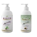 NIKOV Nourish Shampoo & Conditioner Combo | Helps Reduce Dandruff, Hair Fall Control for Frizzy & Dry Hair | Sulfate Free, Paraben Free, Silicone Free | For Men & Women | Aloe Vera, Coconut Milk & Argan Oil | 