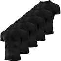Niksa Men's Compression Shirts 3/5 Pack,Short Sleeve Athletic Compression Tops Cool Dry Workout T Shirt