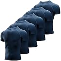 Niksa Men's Compression Shirts 3/5 Pack,Short Sleeve Athletic Compression Tops Cool Dry Workout T Shirt