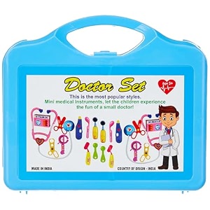 niku doctor set toys for kids girls boys  pretend playset for boys and girls aged 3 years  non-toxic and kids-safe  durable  portable suitcase  multicolour
