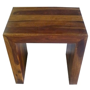 nikunj art sheesham wood stool furniture for home living room natural honey finish