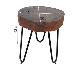 nikunj solid wood stool for home sheesham wood brown finish