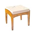 NIKUNJ Solid Wood Stool for Home (Sheesham Wood, Honey Finish)