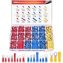 Nilight 1500PCS Mixed Quick Disconnect Insulated Electrical Crimp Terminals