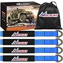 Nilight 2" x 38" Axle Tie Down Straps with D-Rings & Protective Sleeves