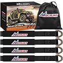 Nilight 2" x 38" Axle Tie Down Straps with D-Rings &amp; Protective Sleeves