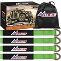 Nilight 2" x 38" Axle Tie Down Straps with D-Rings &amp; Protective Sleeves