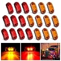 Nilight 2.5" Oval Side Marker Light 20PCS 2 Diode LED Indicator Lights
