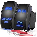 Nilight 2 Pack Laser Rocker Switch with Jumper Wires Set 5Pin