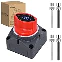 Nilight 250A Battery Disconnect Switch 12V-48V with LED Voltage Display