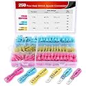 Nilight 250PCS Male Female Fully Insulated Heat Shrink Spade Terminal
