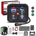 Nilight 4 Gang Switch Panel Blue 12V 24V Circuit Control Relay System