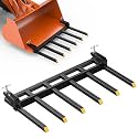 Nilight 4000lbs Clamp on 6 Fork Tines Fits 60'' Tractor Bucket Loader