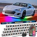 Nilight 4PCS Aluminum Dream Color LED Underglow Strip Lights APP & Remote
