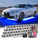 Nilight 4PCS Aluminum RGB Underglow LED Strip Lights with APP & Remote