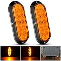 Nilight Trailer Tail Lights 2PCS 6 Inch Turn Signal LED Lamp, Amber Beam