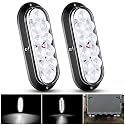 Nilight Trailer Tail Lights 2PCS 6 Inch Reverse Back Up LED Lamp, White