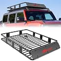 Nilight 64" x 39" x 6" Universal Roof Rack Cargo Basket | Rooftop Cargo Carrier, Luggage Holder for Vehicle, Max 250LBS Heavy-Duty Capacity, Fits SUV and Truck, Perfect for Travel