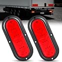 Nilight 6" Oval Tail Light 2PCS 35LED Arrow Red Running Stop Brake Lights