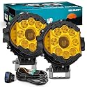 Nilight 7 Inch LED Offroad Driving Lights 2PCS 80W Amber Side Shooter Pods
