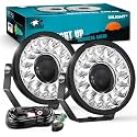 Nilight 7 Inch LED Offroad Driving Lights with DRL Round Hyper Spot Beam