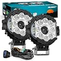 Nilight 7 Inch LED Offroad Driving Lights 2PCS 80W White Side Shooter Pods