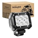 Nilight Led Pods 18W 1260LM Flood Off Road Driving Fog Light Bar Work Lighting for Truck Tractor Pickup Boat SUV ATV UTV 4WD Car 4x4 Van Camper Motorcycle Dirt Bike Golf Cart 12V 24V