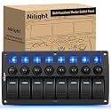 Nilight 8 Gang Rocker Switch Panel w/Circuit Breaker Pre-Wired
