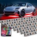 Nilight 8PCS Aluminum RGB Underglow LED Strip Lights with APP & Remote