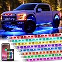 Nilight 8PCS Aluminum RGBW Underglow LED Strip Lights with APP & Remote