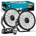 Nilight 9 Inch LED Offroad Driving Lights with DRL Round Hyper Spot Beam