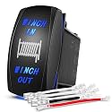 Nilight 90005B Momentary Laser Rocker Switch 7Pin Winch in Winch Wiring Harness Kit 20A/12V 10A/24V Switch Jumper Wires Set