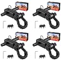 Nilight Anti-Theft Shackle Hitch Receiver 2" 45000 LBs Breaking Strength 3/4" Anti-Theft D Ring Shackle 5/8" Trailer Hitch Lock Pin Heavy Duty Solid Towing Kit for Trucks Off Road (Black)(Pack of 4)