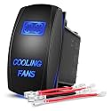 Nilight Cooling Fans Rocker Switch with Jumper Wires Set 5Pin Laser Blue