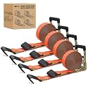 Nilight Flat Hook Ratchet Straps 4 Pack 2 in x 30 Ft