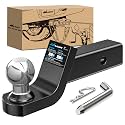 Nilight 2" Drop with 1-7/8" Welded Ball Mount fits 2 Inch Receiver