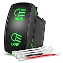 Nilight High Low Beam Headlights Rocker Switch 7Pin Jumper Wires Green