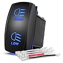 Nilight High Low Beam Headlights Rocker Switch 7Pin Jumper Wires Blue