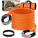 Nilight Kinetic Recovery Rope 28,600LBS 7/8" x 20ft Snatch Strap Heavy Duty Offroad Towing Strap Kit Vehicle Recovery kit for UTV ATV SUV Truck Car Jeep Tractor