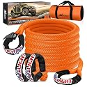 Nilight Kinetic Recovery Tow Rope 7/8" x 20ft (28,600LBS) with 2 Soft Shackle 1/2" x 24" Snatch Strap Heavy Duty Offroad Towing Strap kit for UTV ATV SUV Truck Car Jeep Tractor