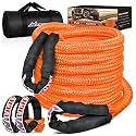 Nilight Kinetic Recovery Rope Kit with Soft Shackle Towing Strap