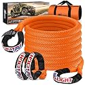Nilight Kinetic Recovery Tow Rope Kit with 2 Soft Shackle 1" x 30ft Heavy Duty Offroad Tow Rope Snatch Strap Towing Strap kit (33,000LBS) for UTV ATV SUV Truck Car Jeep Tractor