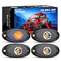 Nilight 4 PCS Pink Amber LED Rock Lights Underglow Wheel Well Fender Pods