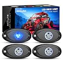 Nilight 4PCS Blue LED Rock Lights Underglow Wheel Well Pods