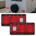 Nilight LED Triple Tail Light 2PCS Rectangle Red White Functional lights