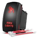 Nilight 5Pin Rock Lights Rocker Switch Laser Etched Toggle SPST