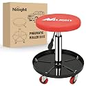 Nilight Rolling Mechanic Stool 330LBS Pneumatic Adjustable Swivel PU Seat