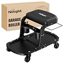 Nilight Rolling Mechanic Stool 400LBS Black with Tool Tray Cup Holder