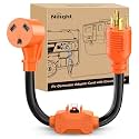Nilight RV Generator Adapter Cord with Circuit Breaker Overload Protector