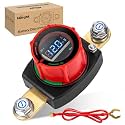 Nilight Side Post Battery Disconnect Switch with Led Voltmeter Display